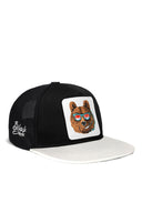 Hip Hop Kids Ayı Logolu Beyaz-Siyah Çocuk Trucker Şapka