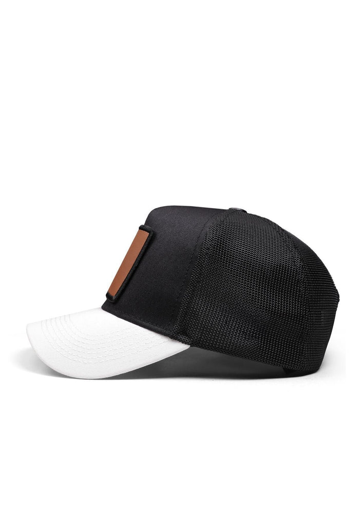 7-numara-logolu-beyaz-siyah-trucker-sapka-2225 - BlackBörk TR