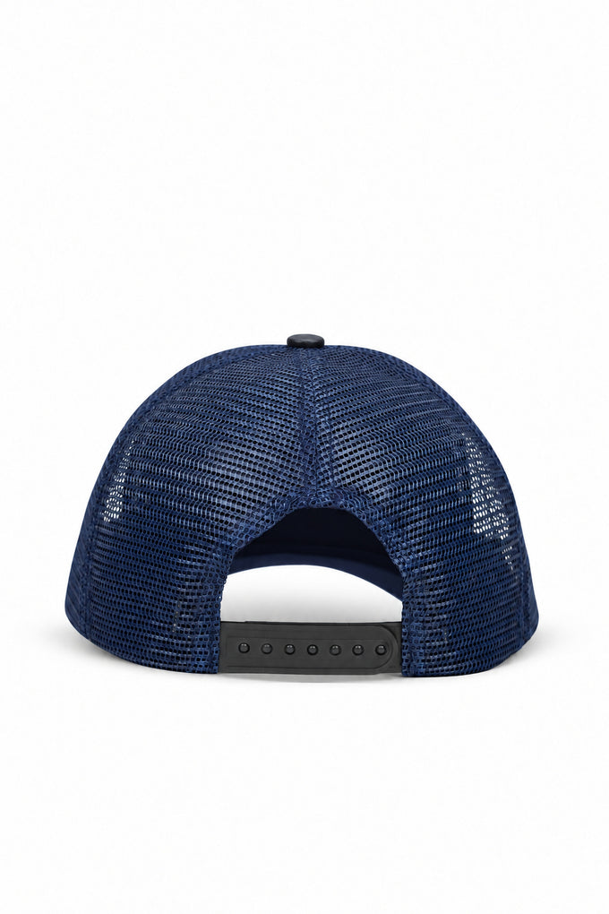 7  Numara Logolu Cordura Beyaz-Lacivert Trucker Şapka