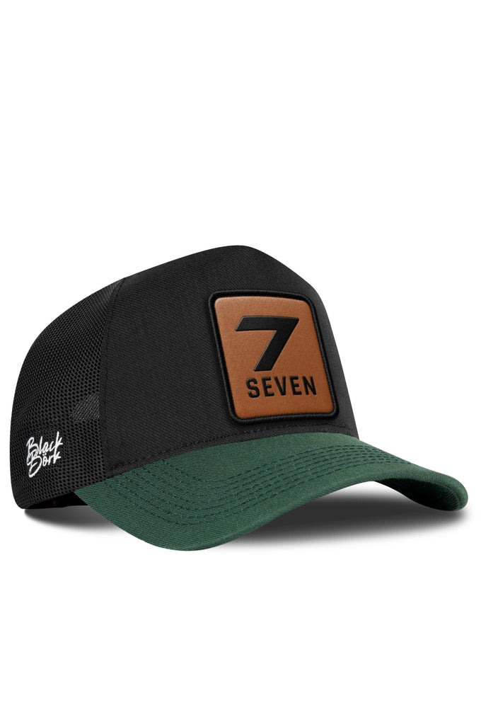 7 Logo Cordura Petrol Green-Black Trucker Cap