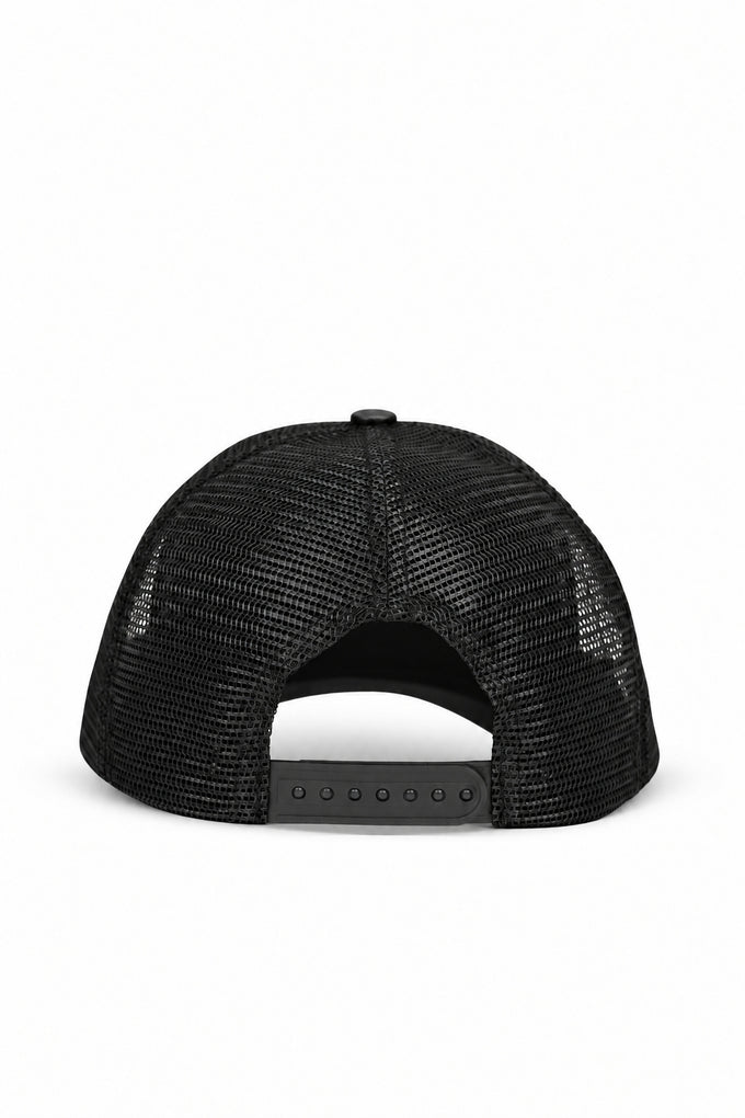 7 Numara Logolu Cordura Siyah Trucker Şapka