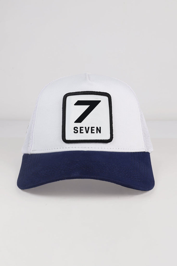 7-numara-logolu-lacivert-beyaz-trucker-sapka-3122 - BlackBörk TR