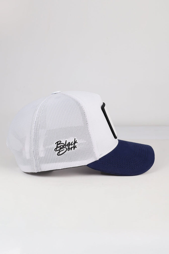 7-numara-logolu-lacivert-beyaz-trucker-sapka-3123 - BlackBörk TR