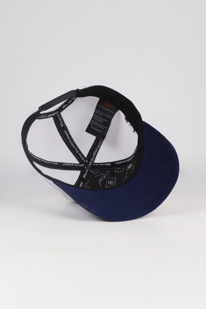 7-numara-logolu-lacivert-beyaz-trucker-sapka-3125 - BlackBörk TR
