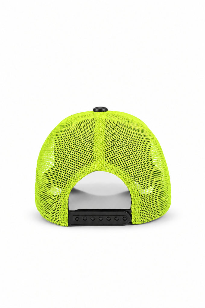 7 Numara Logolu Neon-Siyah Trucker Şapka