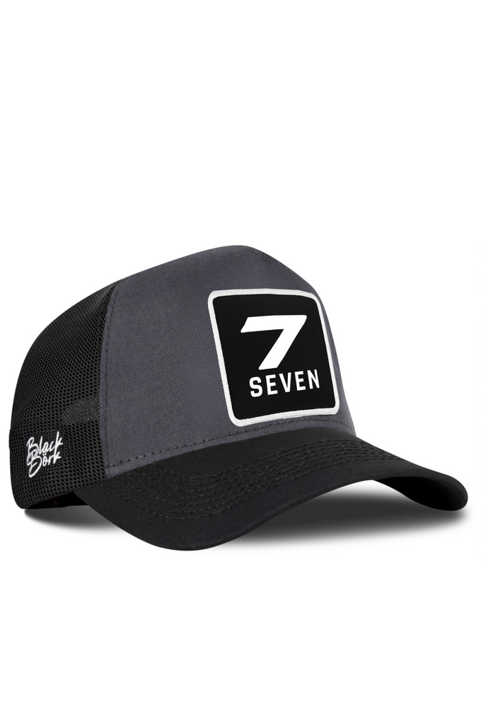 Black-Anthracite Trucker Cap with Number 7 Logo