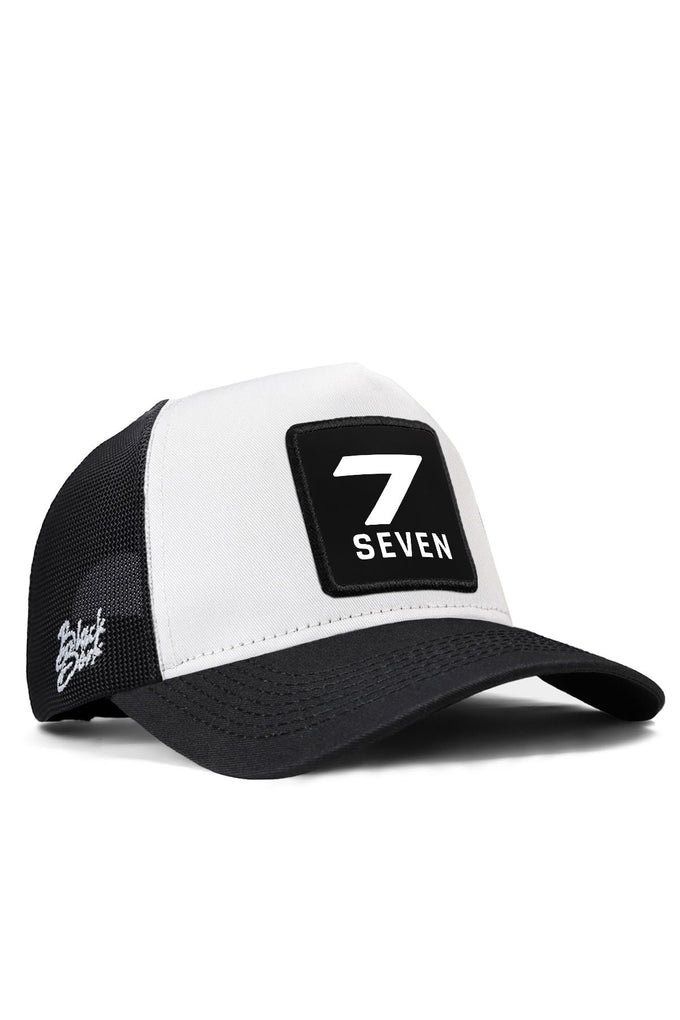 7-numara-logolu-siyah-beyaz-trucker-sapka-5606 - BlackBörk TR