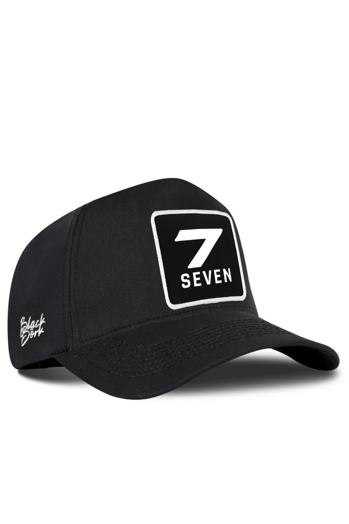 Black Baseball Cap with Number 7 Logo