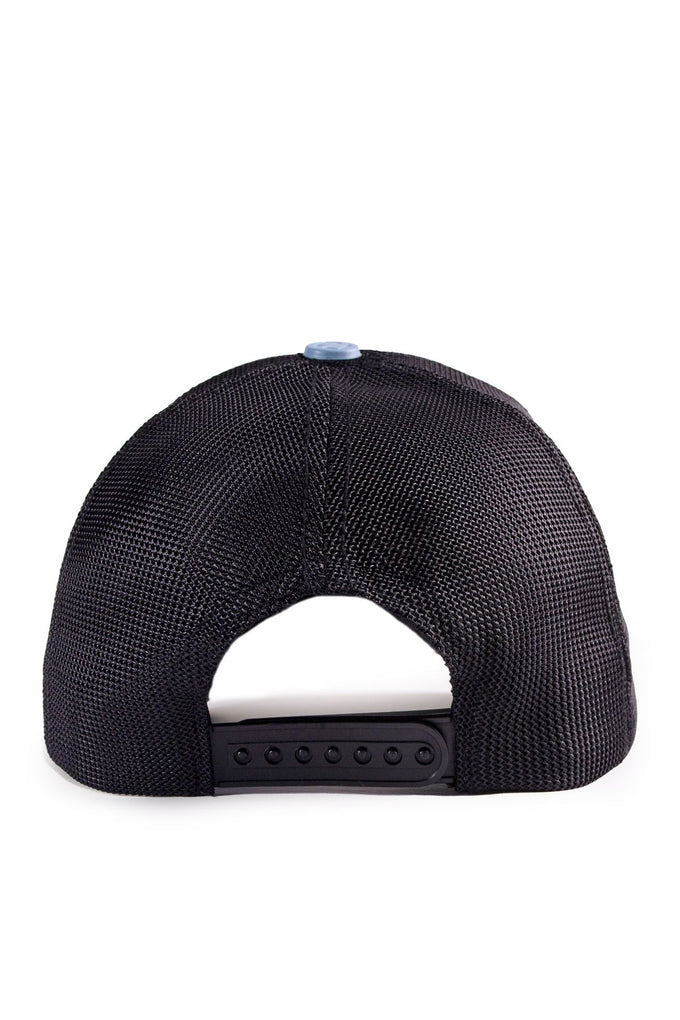 7 Numara Logolu Siyah-Buz Mavi Trucker Şapka