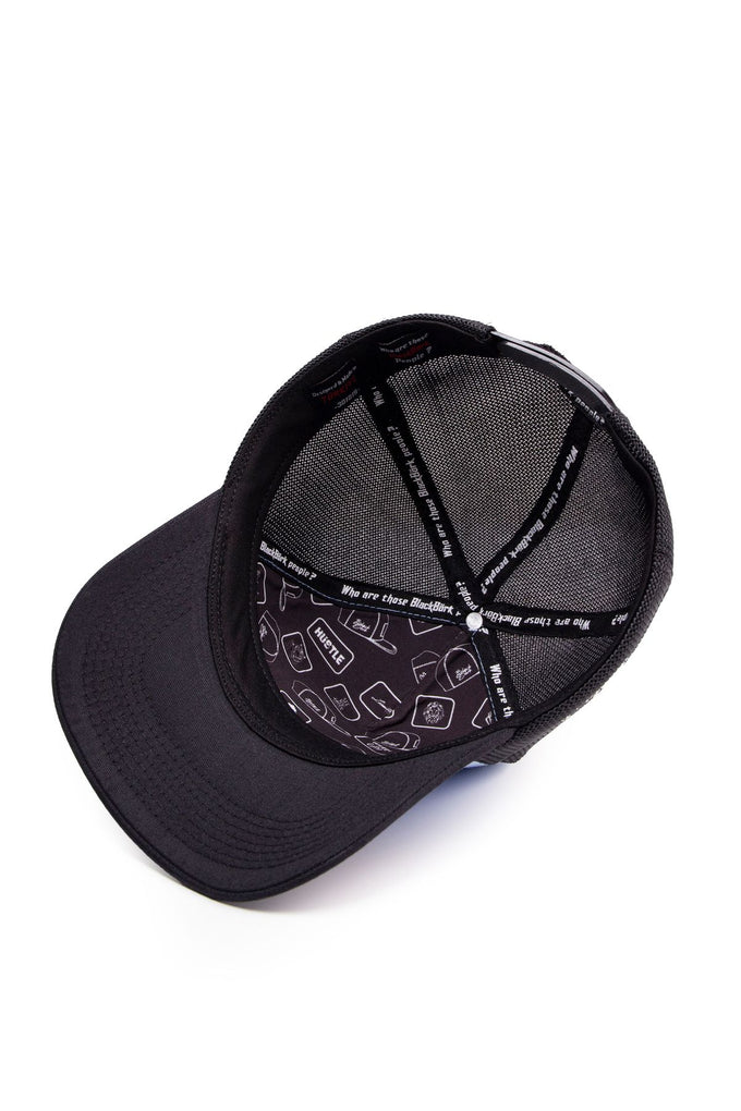 Black-Ice Blue Trucker Cap with Number 7 Logo