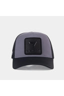Black-Gray Trucker Hat with Number 7 Logo