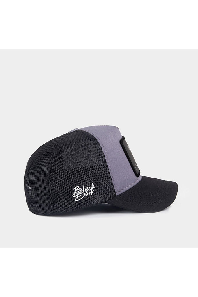 7-numara-logolu-siyah-gri-trucker-sapka-2614 - BlackBörk TR