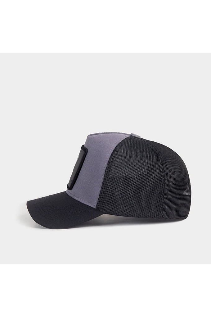 7-numara-logolu-siyah-gri-trucker-sapka-2615 - BlackBörk TR