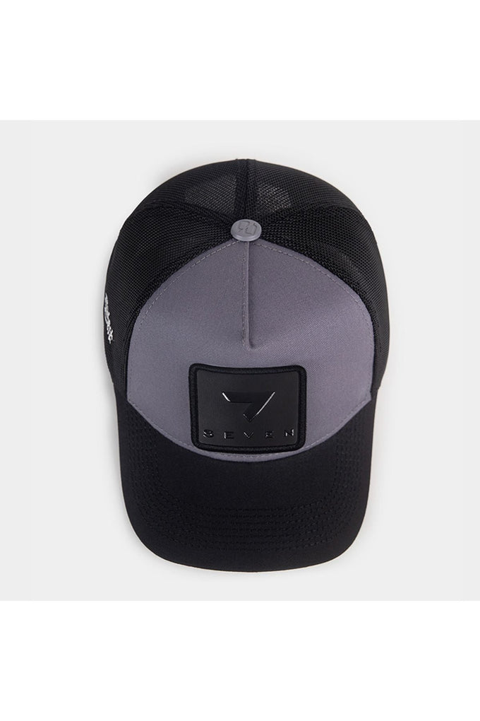 7-numara-logolu-siyah-gri-trucker-sapka-2616 - BlackBörk TR