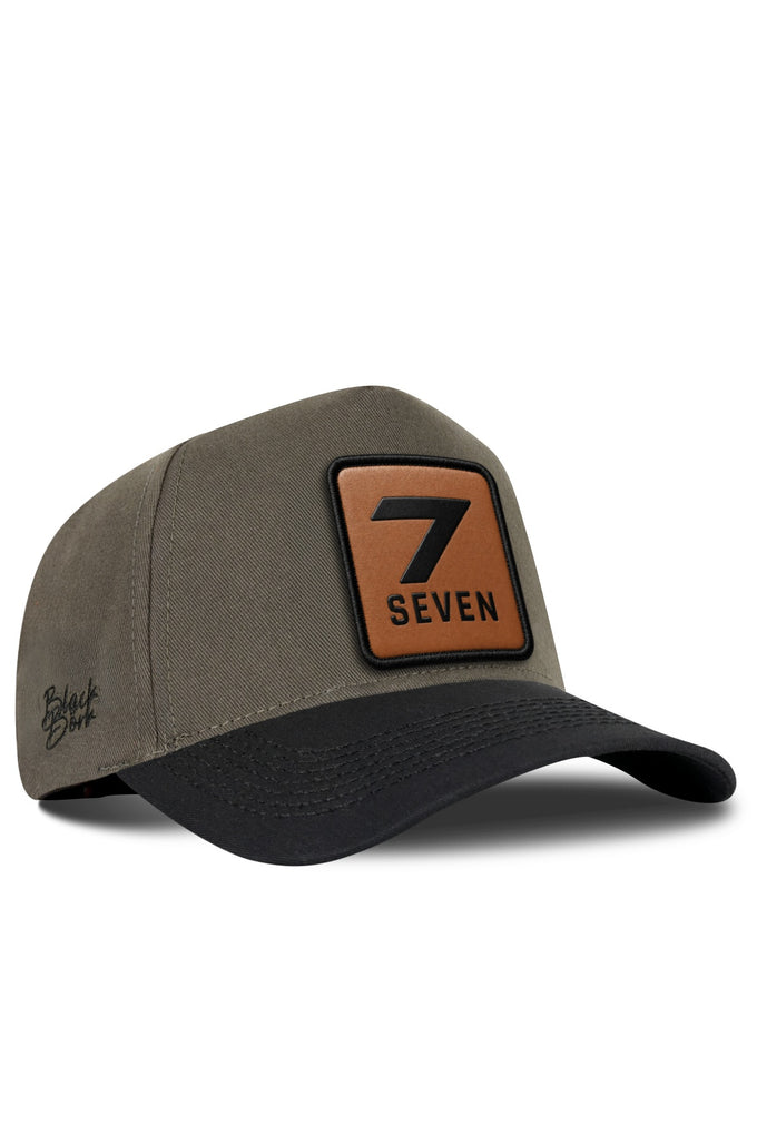 Black-Khaki Baseball Cap with Number 7 Logo