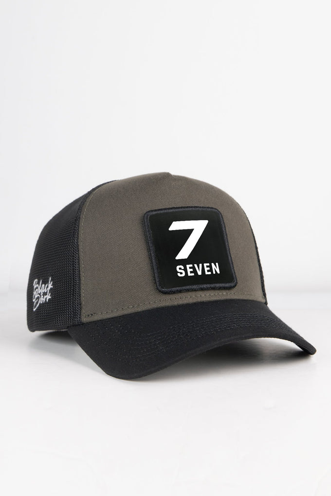 7-numara-logolu-siyah-haki-trucker-2628 - BlackBörk TR