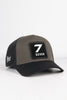 7 Numara Logolu Siyah-Haki Trucker