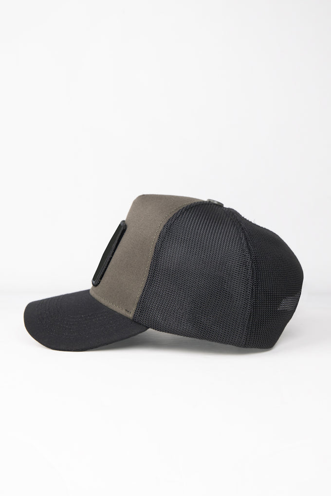 7-numara-logolu-siyah-haki-trucker-3824 - BlackBörk TR