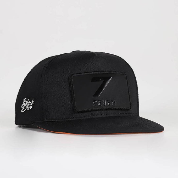7-numara-logolu-siyah-hip-hop-sapka-3613 - BlackBörk TR