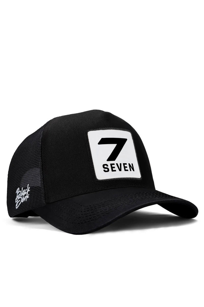 7-numara-logolu-siyah-trucker-sapka-2958 - BlackBörk TR