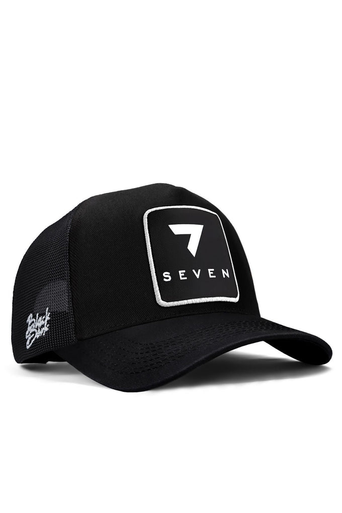 7-numara-logolu-siyah-trucker-sapka-2963 - BlackBörk TR