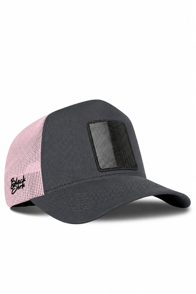 Antrasit-Pembe Trucker Şapka