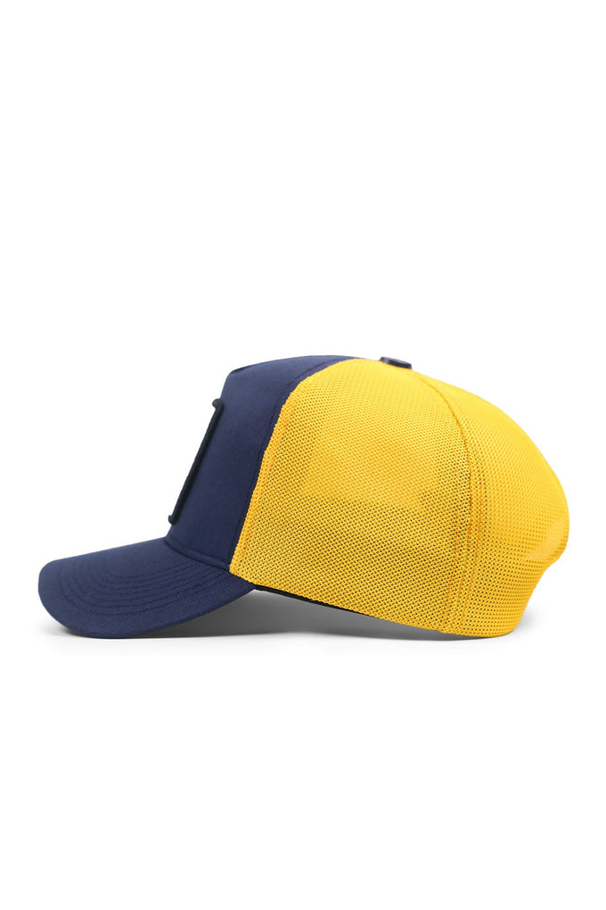 argentina-logolu-cordura-lacivert-sari-trucker-sapka-4413 - BlackBörk TR