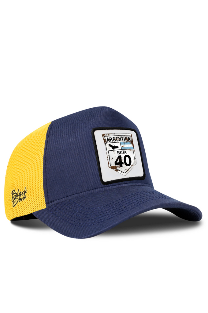 Argentina Logolu Cordura Lacivert-Sarı Trucker Şapka