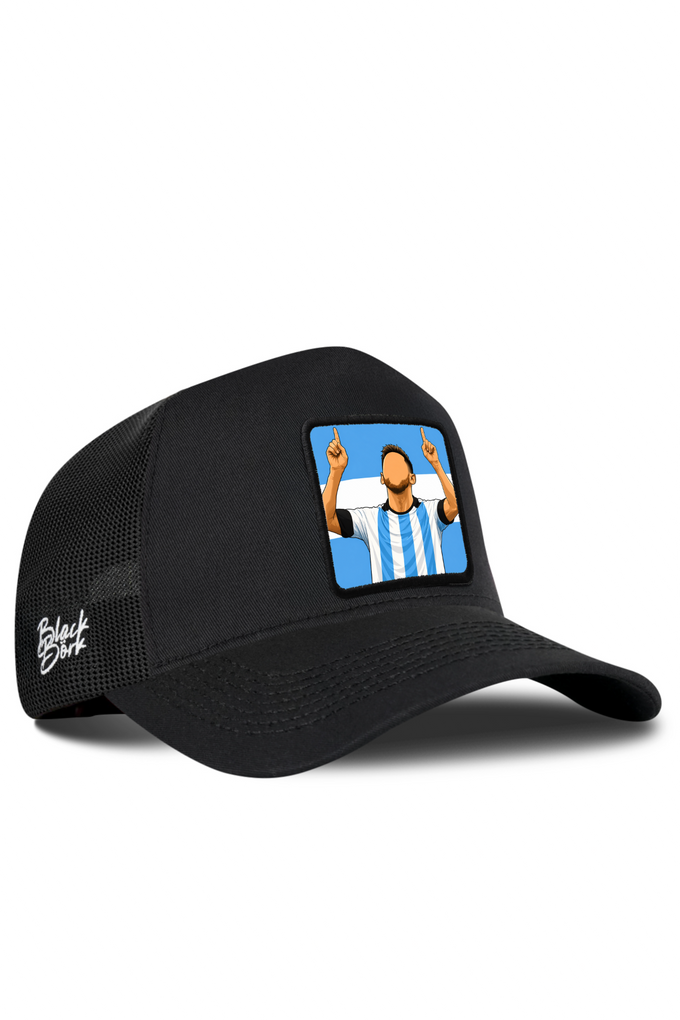 Arjantin Logolu Siyah Trucker Şapka
