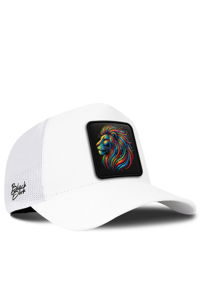 Aslan Logolu Beyaz Trucker Şapka