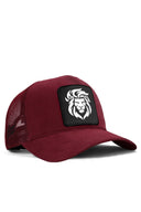 Aslan Logolu Bordo Trucker Şapka