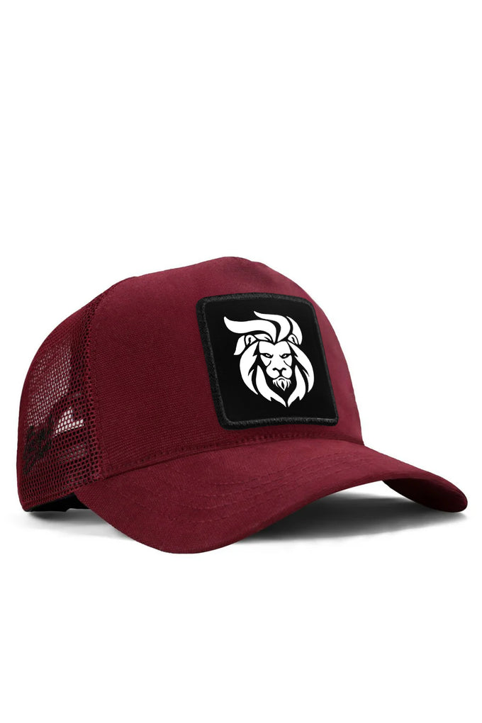 aslan-logolu-bordo-trucker-sapka-1911 - BlackBörk TR