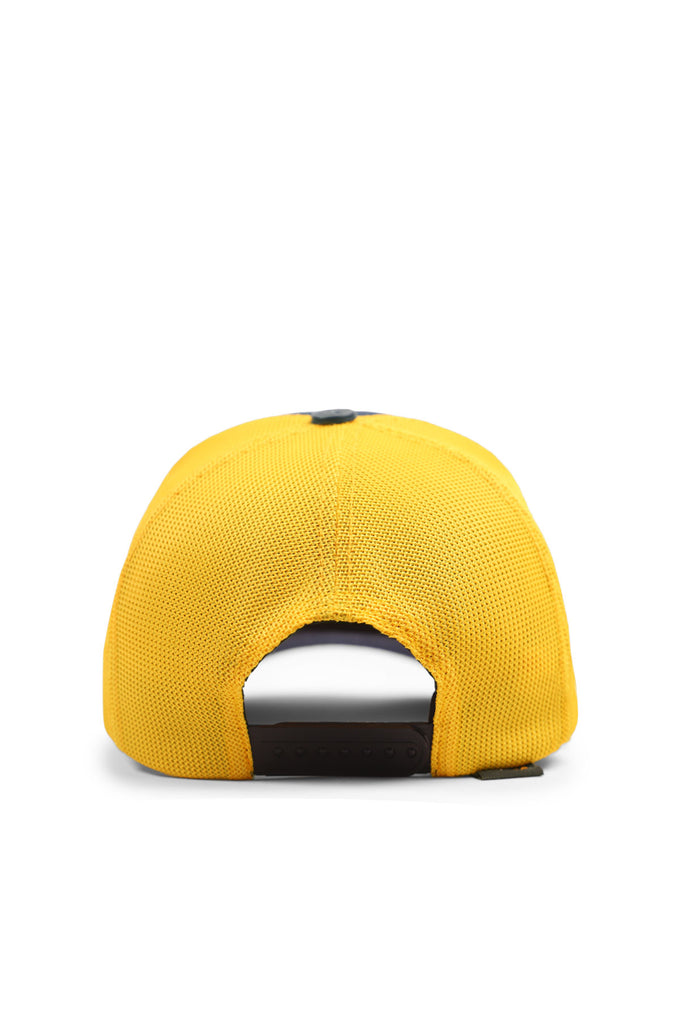 Lion Logo Cordura Navy Blue and Yellow Trucker Cap 