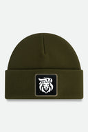 Khaki Beanie with Lion Logo