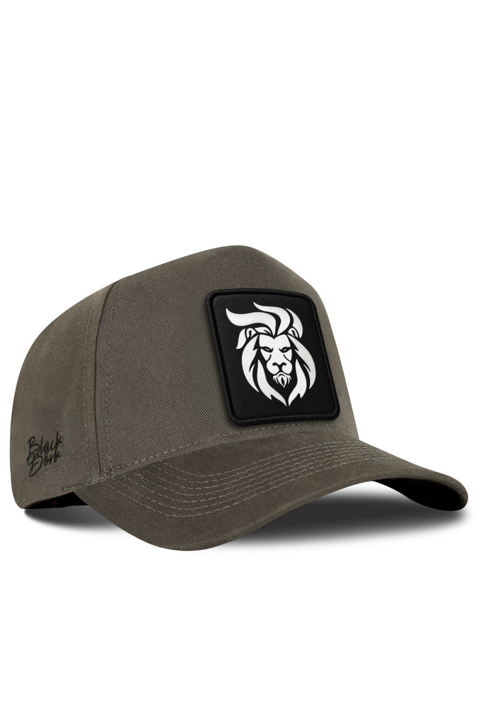 Lion Logo Khaki Baseball Cap