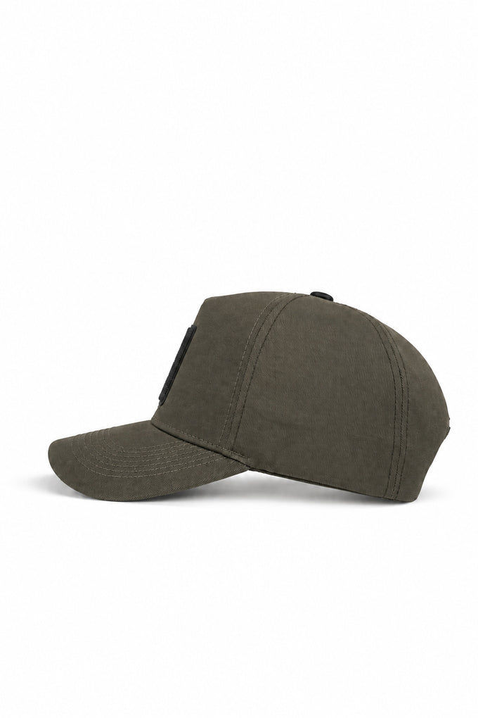 Lion Logo Khaki Baseball Cap