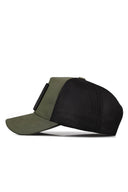 Aslan Logolu Haki-Siyah Trucker Şapka