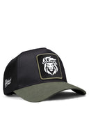 Aslan Logolu Haki-Siyah Trucker Şapka