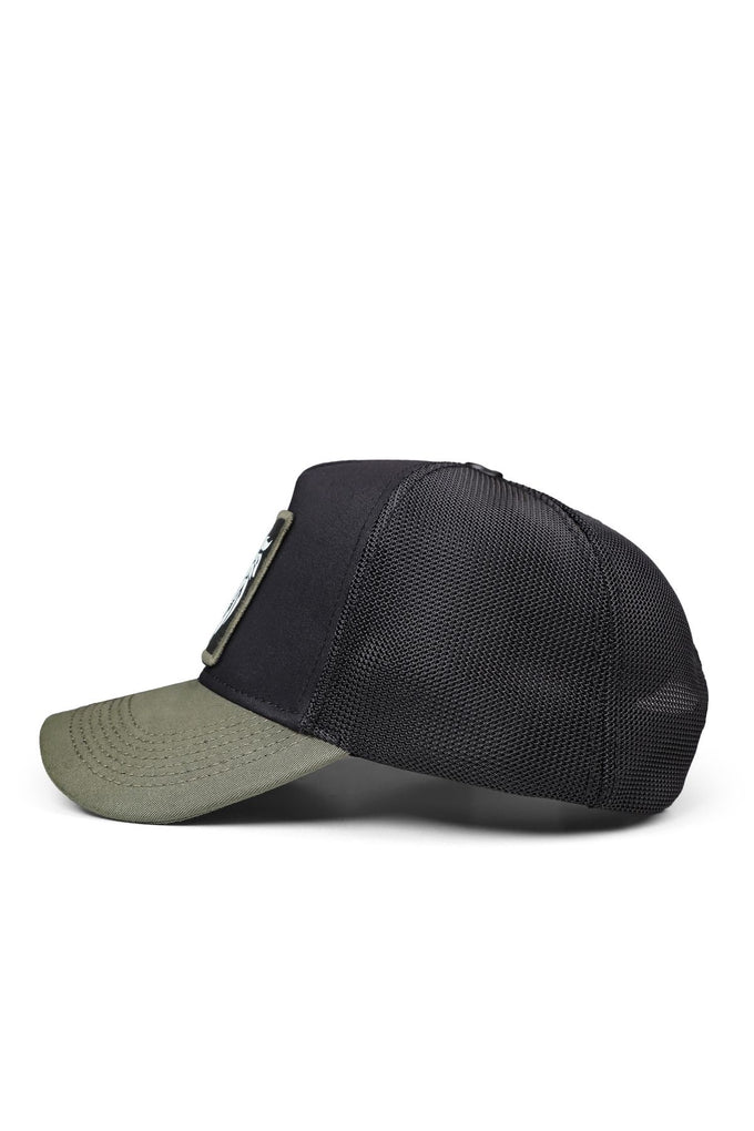 aslan-logolu-haki-siyah-trucker-sapka-2352 - BlackBörk TR
