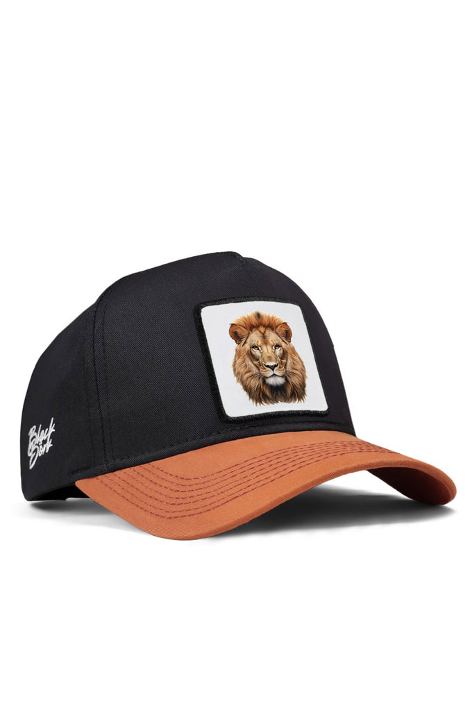 aslan-logolu-kiremit-siyah-beyzbol-premium-sapka-5744 - BlackBörk TR