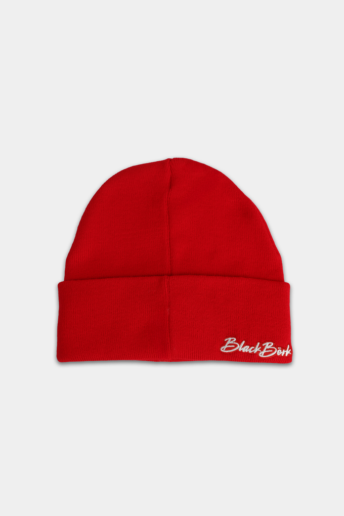 Red Kids' Beanie with Lion Logo