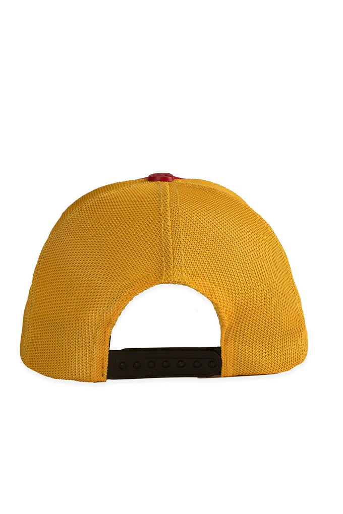Aslan Logolu Kırmızı-Sarı Trucker Şapka