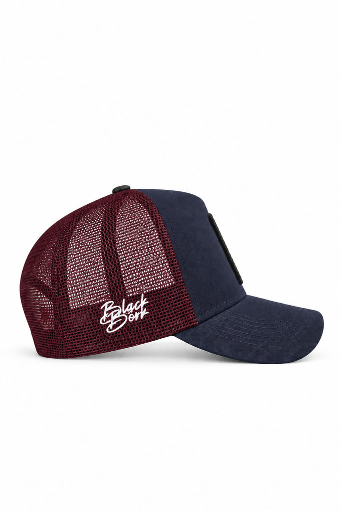Lion Logo Navy-Burgundy Trucker Cap 
