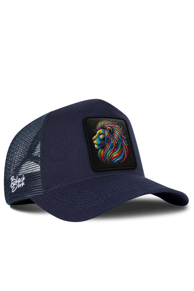 Aslan Logolu Lacivert Trucker Şapka