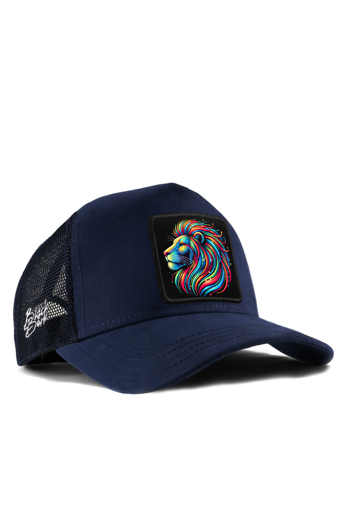 aslan-logolu-lacivert-trucker-sapka-5731 - BlackBörk TR