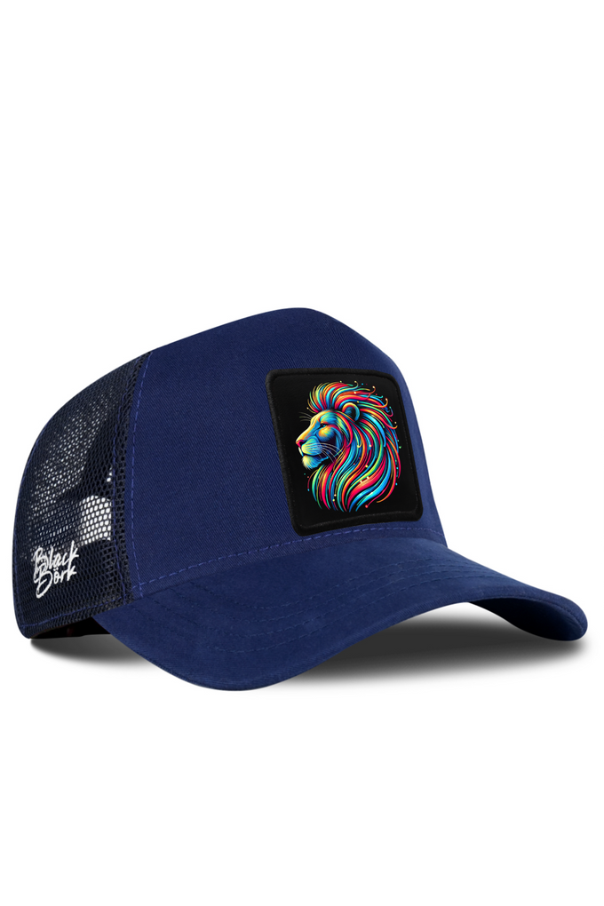 Aslan Logolu Lacivert Trucker Şapka