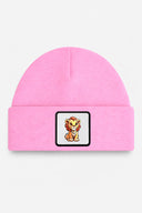 Pink Kids' Beanie with Lion Logo