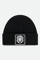 Black Beanie with Lion Logo