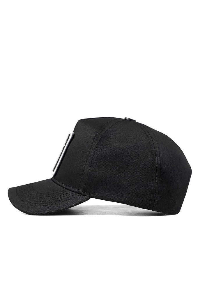Black Baseball Cap with Lion Logo