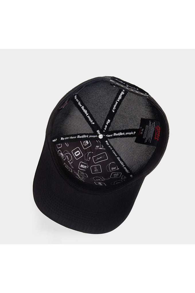 Black-Gray Trucker Cap with Lion Logo